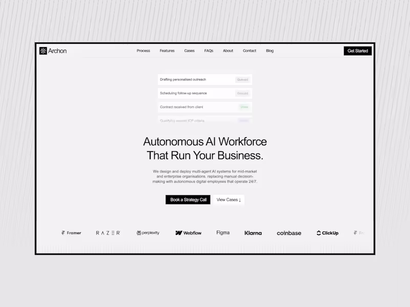 Cover image for Archon - AI Agency Framer Template