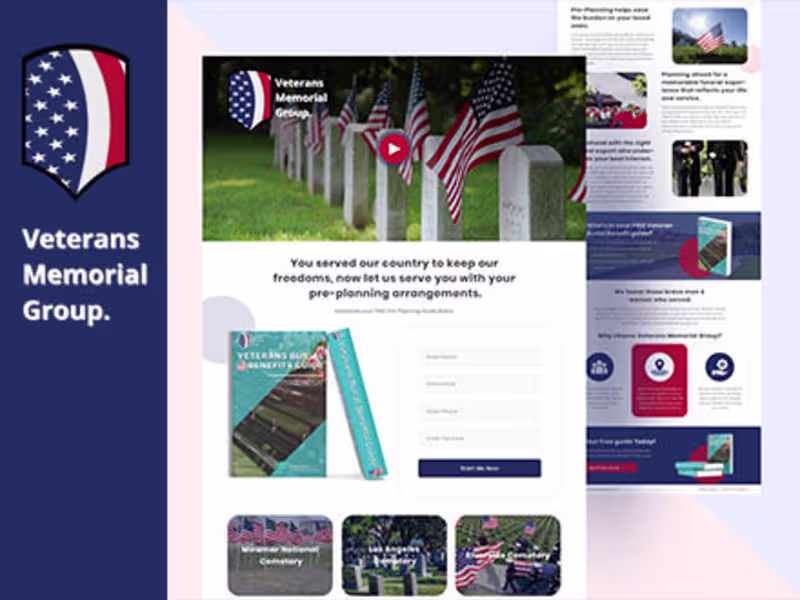 Cover image for Veterans Memorial Group Website Design
