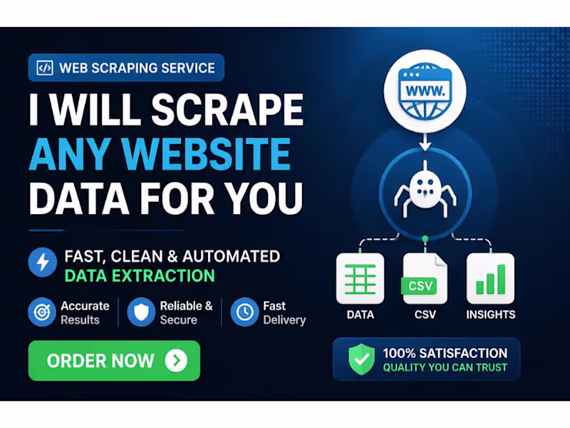 Cover image for I will build a custom web scraper for website or data extraction