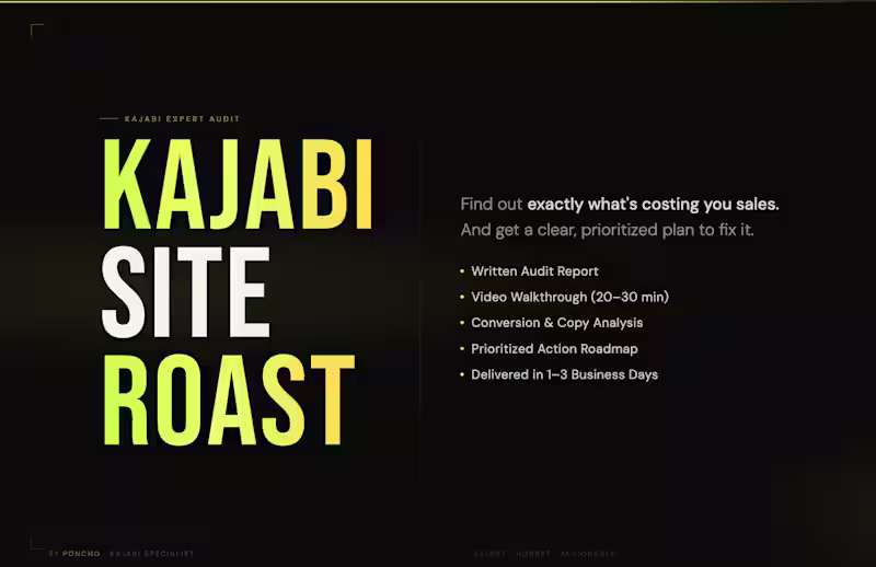 Cover image for Kajabi Site Audit Roast