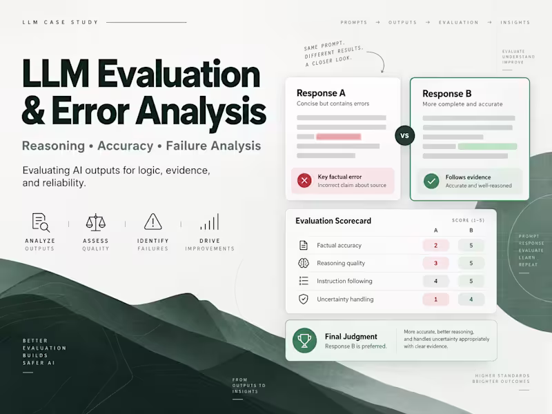 Cover image for LLM Evaluation & Error Analysis