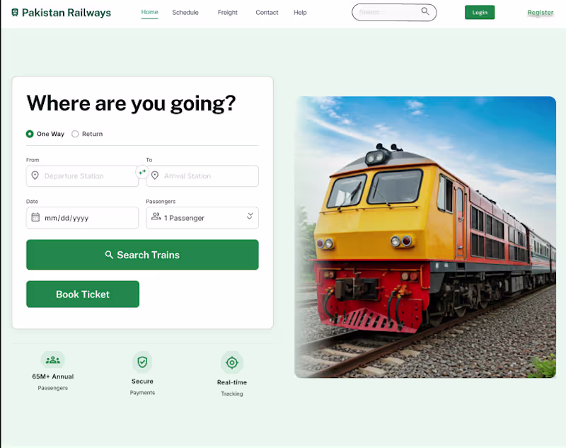 Cover image for Pakistan Railway UI/UX Redesign
I created