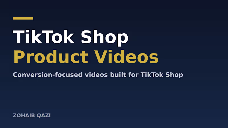 Cover image for TikTok Shop Product Videos