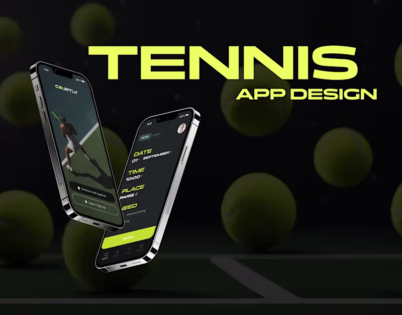 Cover image for Tennis app: UI/UX design
