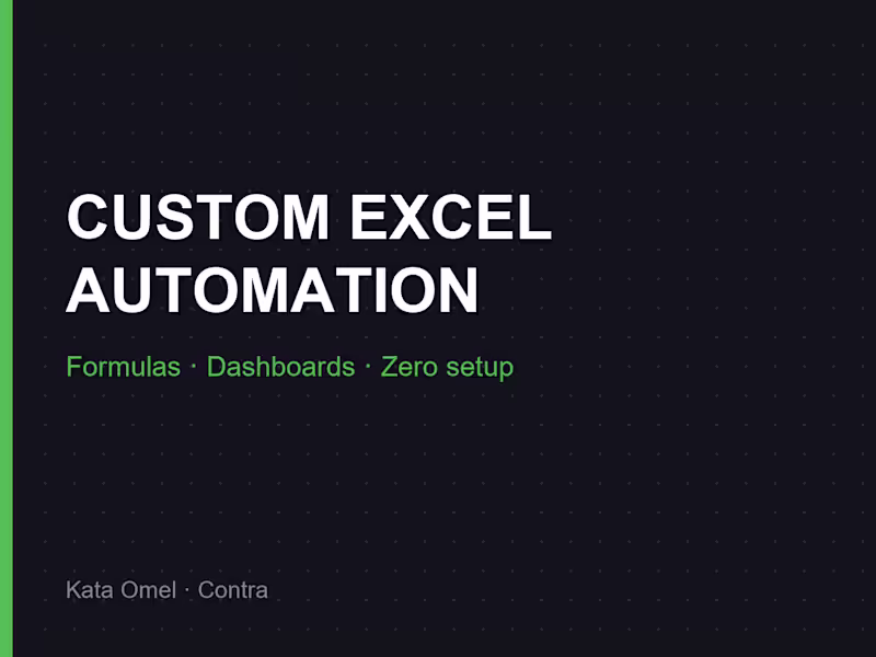 Cover image for Custom Excel Spreadsheet Automation