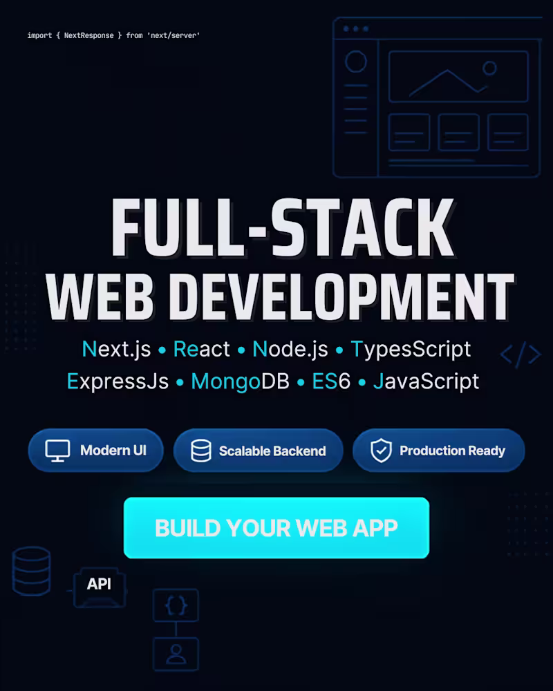 Cover image for I will develop modern web apps with react nextjs and nodejs