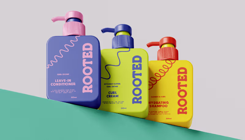 Cover image for Rooted | Haircare | Brand Identity