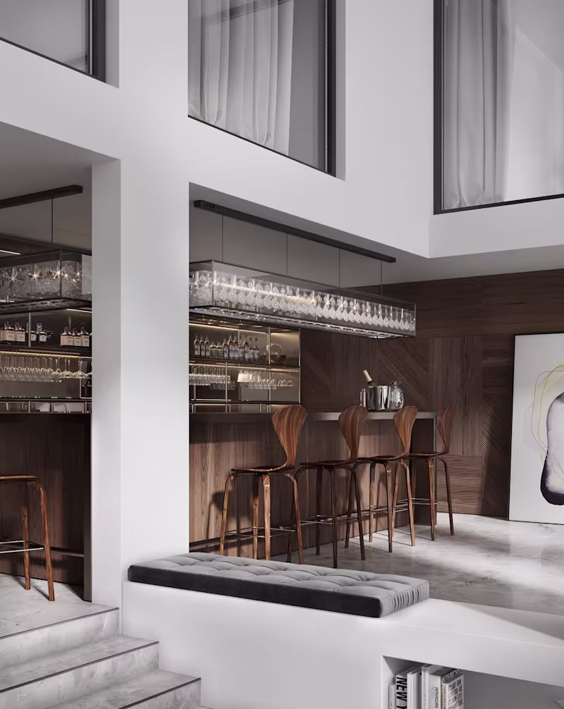 Cover image for Luxury penthouse Design. Interior 3D modeling