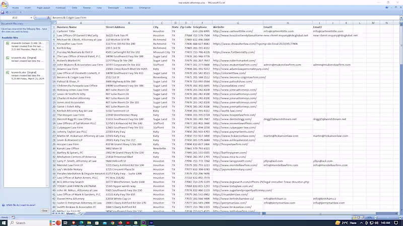 Cover image for Real state attorneys list scraping
