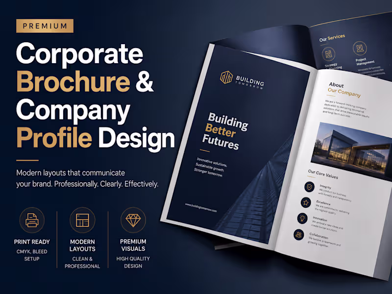 Cover image for Premium Corporate Brochure & Company Profile Design