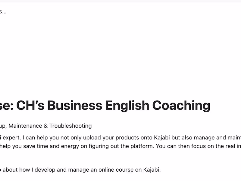 Cover image for You can find my demo course on Kajabi for the taste! Profoli...