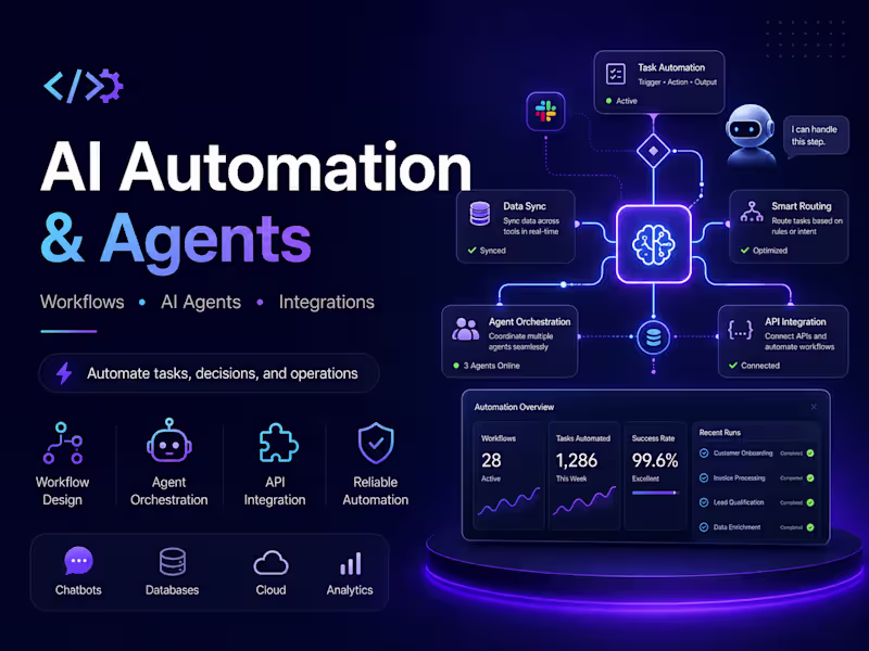 Cover image for AI Automation & Agent Workflow Development