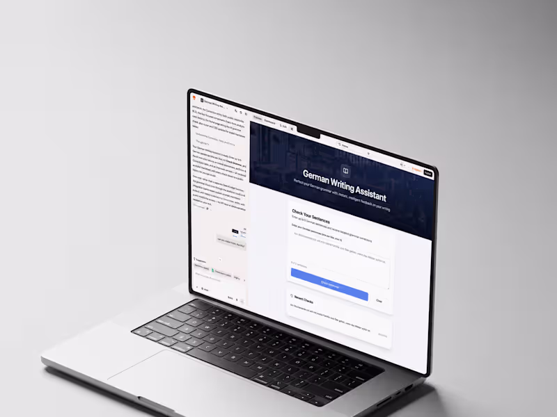 Cover image for Base44 Built German Writing Feedback Tool for Educator