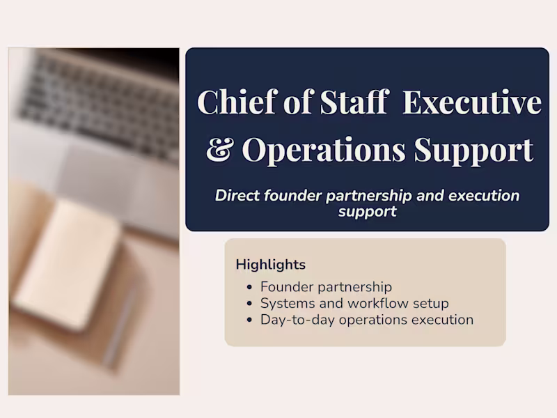 Cover image for Overview
Partnering directly with the founder