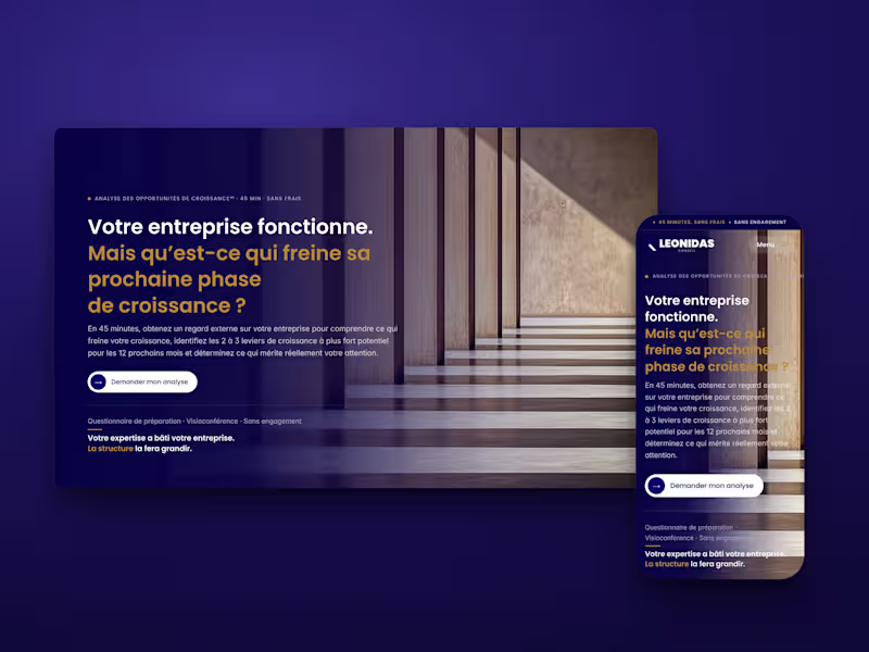 Cover image for Leonidas Conseil · B2B Consulting Sales Page in Framer