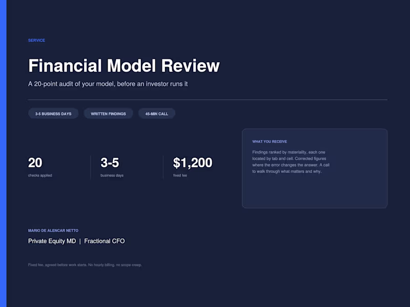 Cover image for Financial Model Review