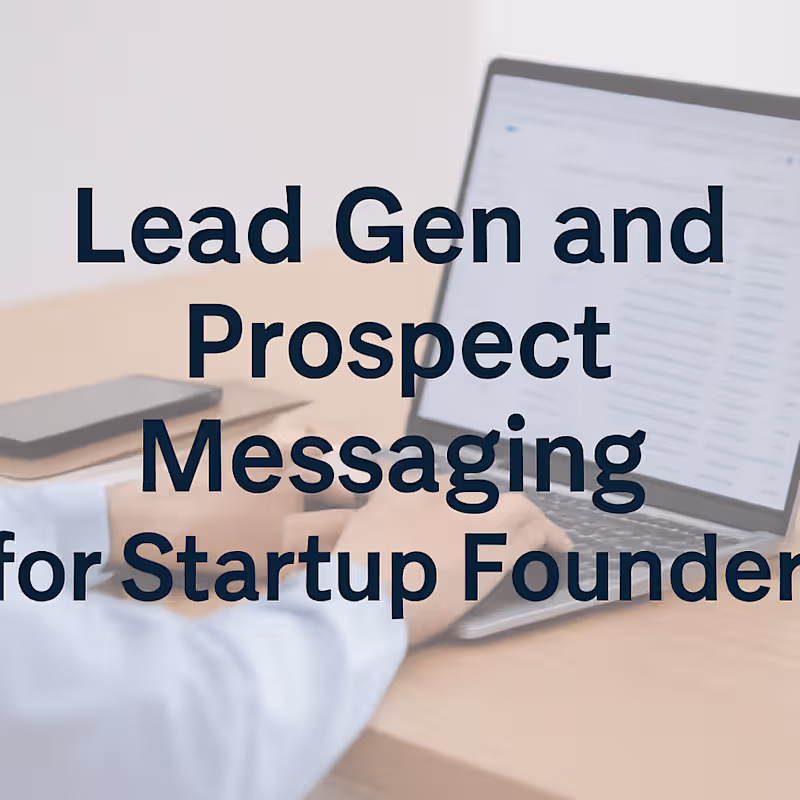 Cover image for Lead Generation & Messaging System for Startup Founder