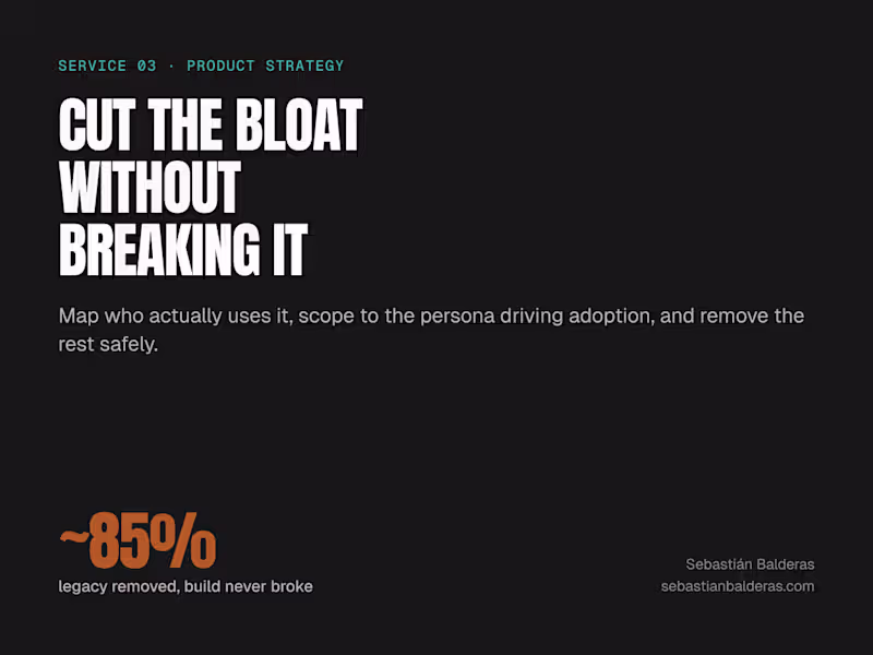 Cover image for Product de-scoping — cut the bloat without breaking a live build