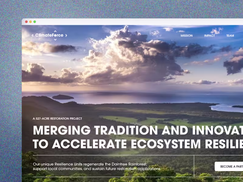 Cover image for ClimateForce Website Design