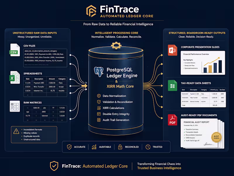 Cover image for FinTrace — Enterprise Wealth Ledger & Core Analytics Pipeline
