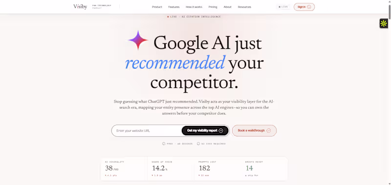 Cover image for An AI visibility intelligence platform