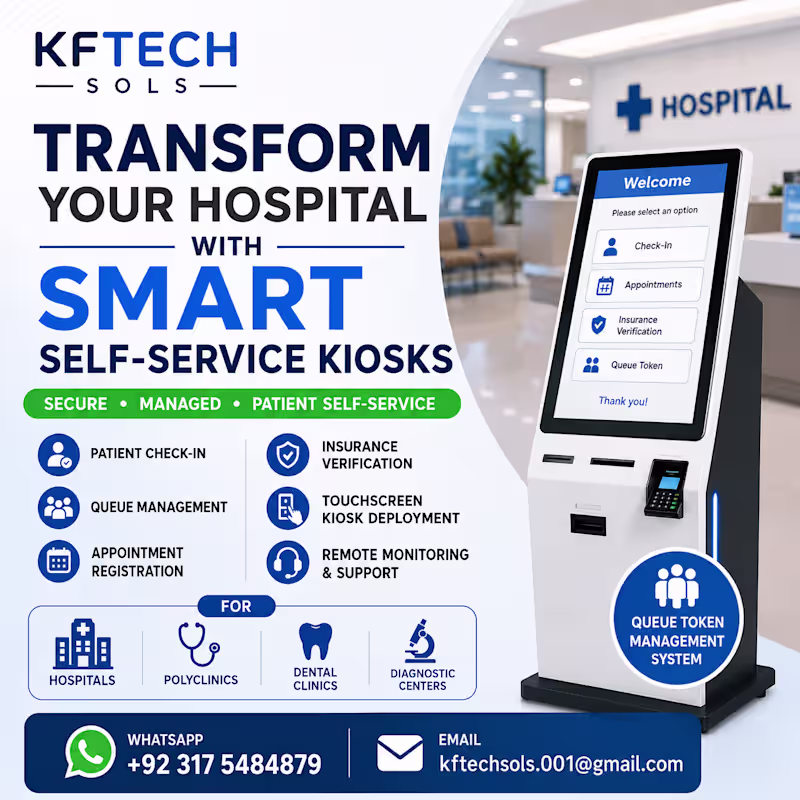 Cover image for KIOSK Software Deployment Hospitals Clinics Diagnostic Centers