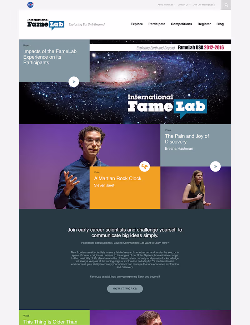 Cover image for NASA FameLab