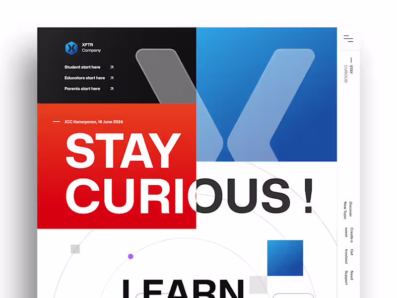 Cover image for Futuristic Tech Conference Landing Page Design