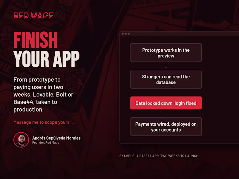 Cover image for Finish Your App: From Prototype to Paying Users