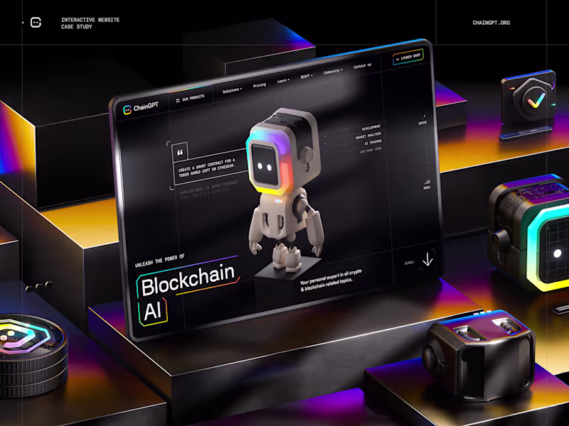 Cover image for ChainGPT - Blockchain AI Website