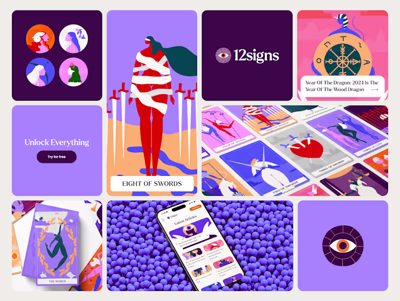 Cover image for Brand Identity + Website for a Modern Mystic Platform