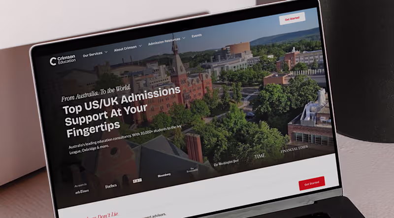 Cover image for Crimson Education — Website & Brand System at Global Scale