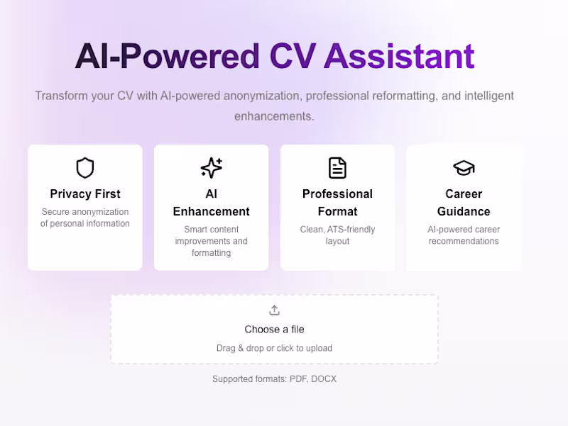 Cover image for AI-Powered CV: Anonymization, Reformatting & Agentic AI