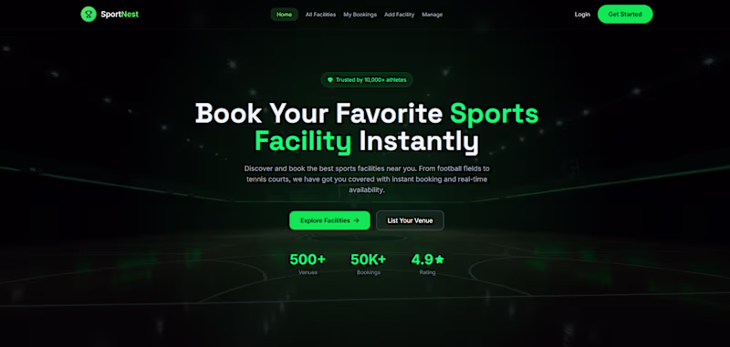 Cover image for SportNest is a full-stack sports