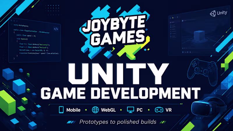 Cover image for Unity Game Development for Mobile, WebGL, PC & VR