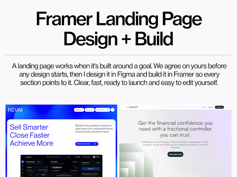 Cover image for Framer Landing Page: Design + Build