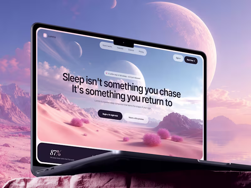 Cover image for HYPERACTIVE | SLEEPING APP WEBSITE | LANDING PAGE