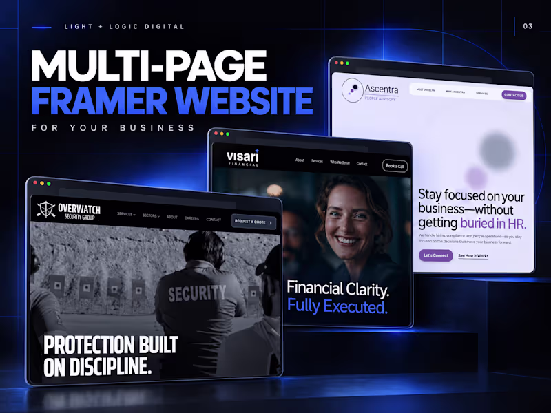 Cover image for Multi-Page Framer Website for Your Business