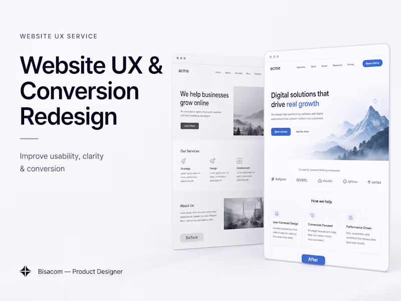 Cover image for Website UX & Conversion Redesign