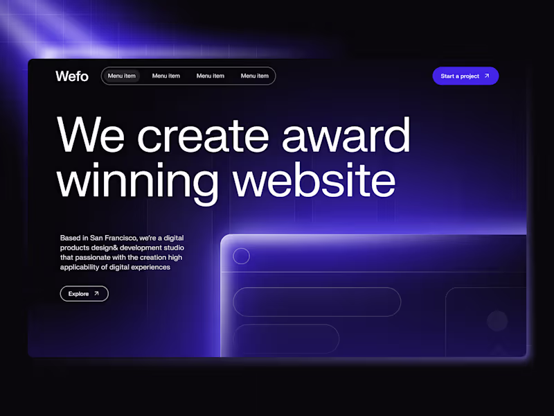 Cover image for Creative Agency Website Design & Framer Development | Wefo