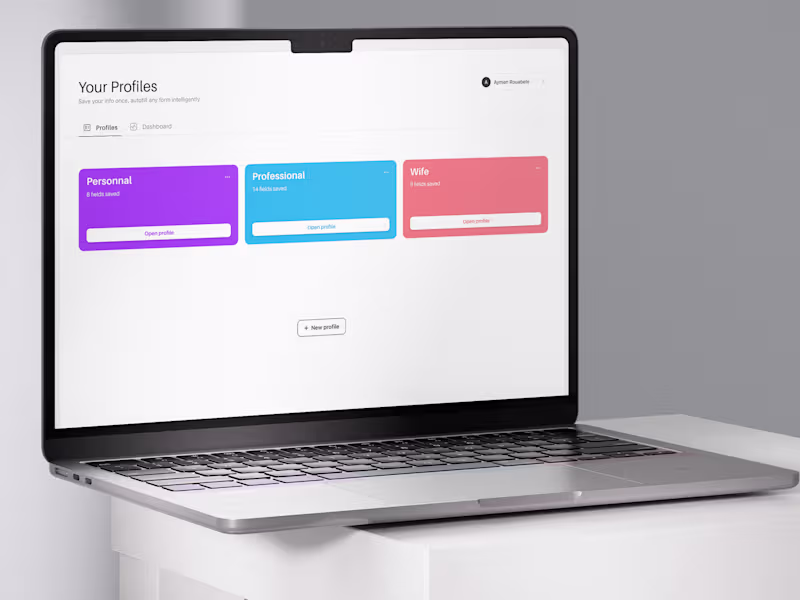 Cover image for Designed a software to prefill every form with your profile