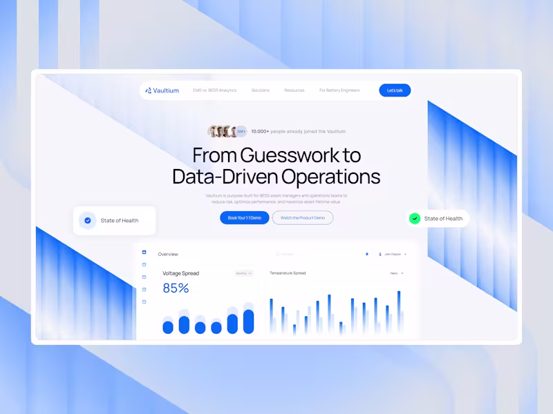 Cover image for Web Design for Vaultium -