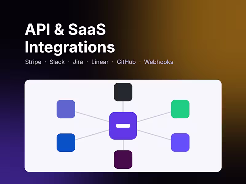 Cover image for API Integrations: Stripe, Slack, Jira, Linear, GitHub
