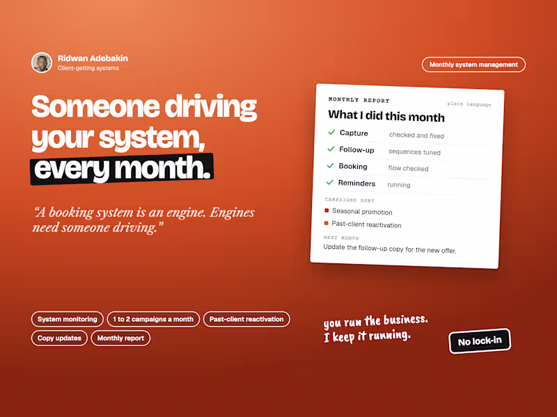 Cover image for Monthly System Management: Campaigns, Reports, Optimization