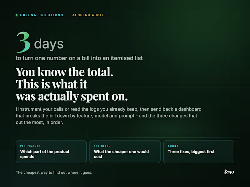 Cover image for AI Spend Audit - what your AI bill was actually spent on