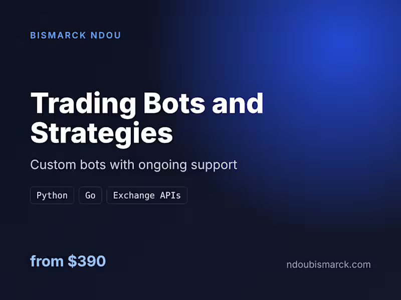 Cover image for Custom Trading Bots and Strategies