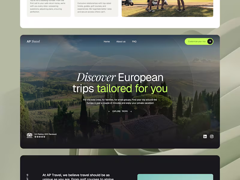 Cover image for Website Design for Travel Agency