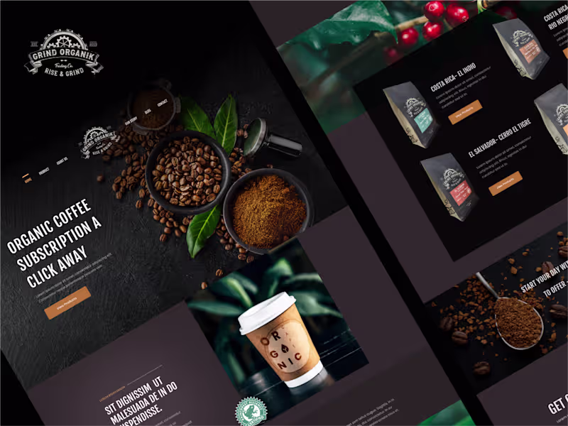 Cover image for Grind Organik Organic Coffee Design