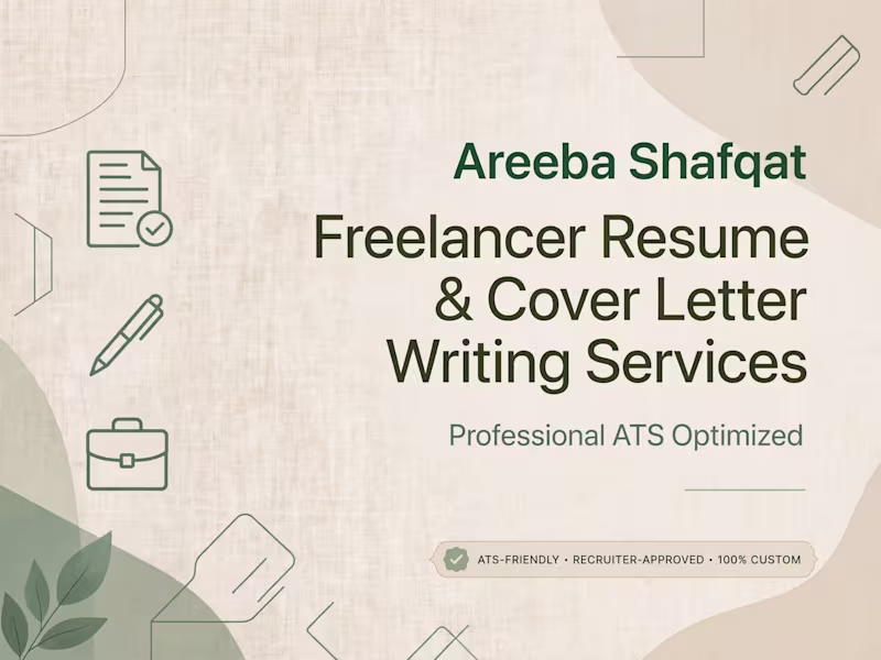 Cover image for Professional ATS Resume & Cover letter, writing service