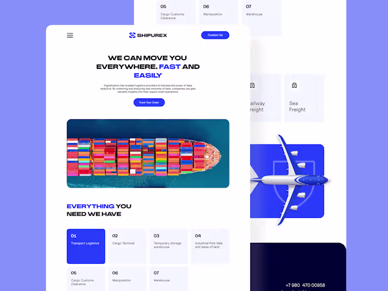 Cover image for Website Design for Logistics